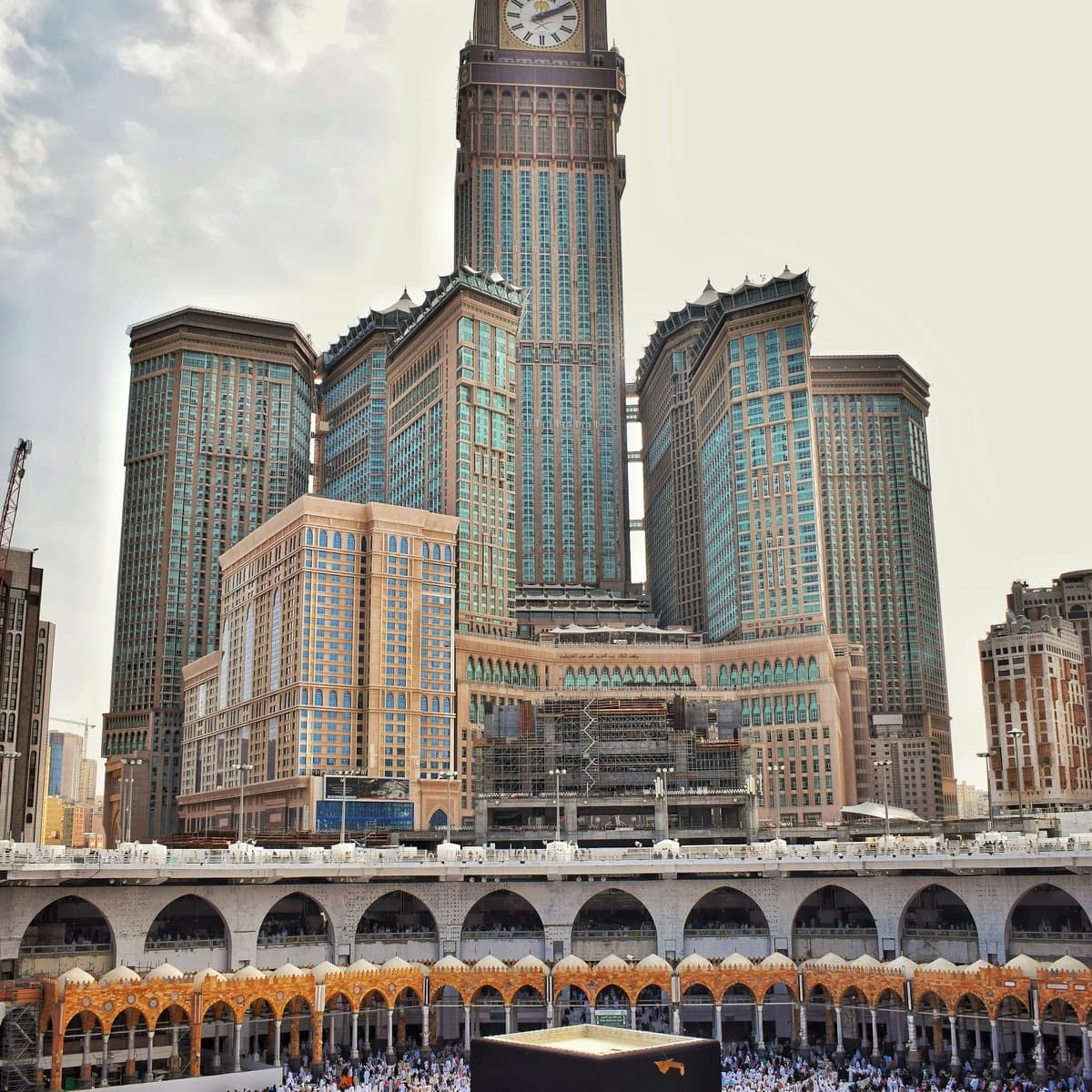 Makkah Clock Royal Tower above Masjid al-Haram and the Kaaba